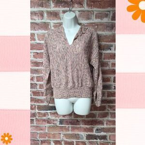 Vintage Women's DAVIDSON'S Long‎ Sleeves Knit V Neck Sweater Medium